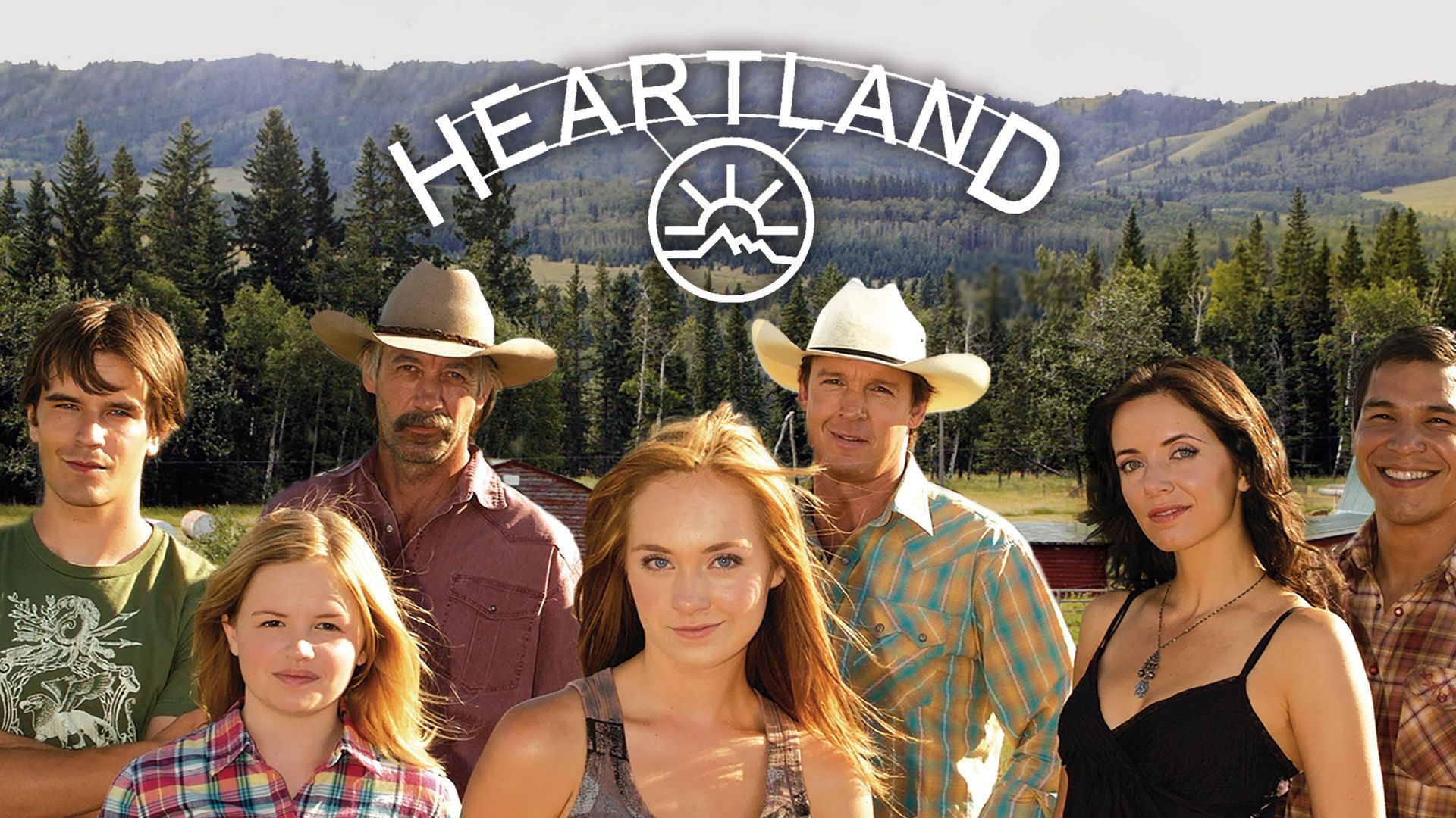 Hearland tv series on dove channel streaming platform cast photo.